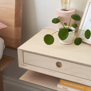Plywood Floating Bedside Table