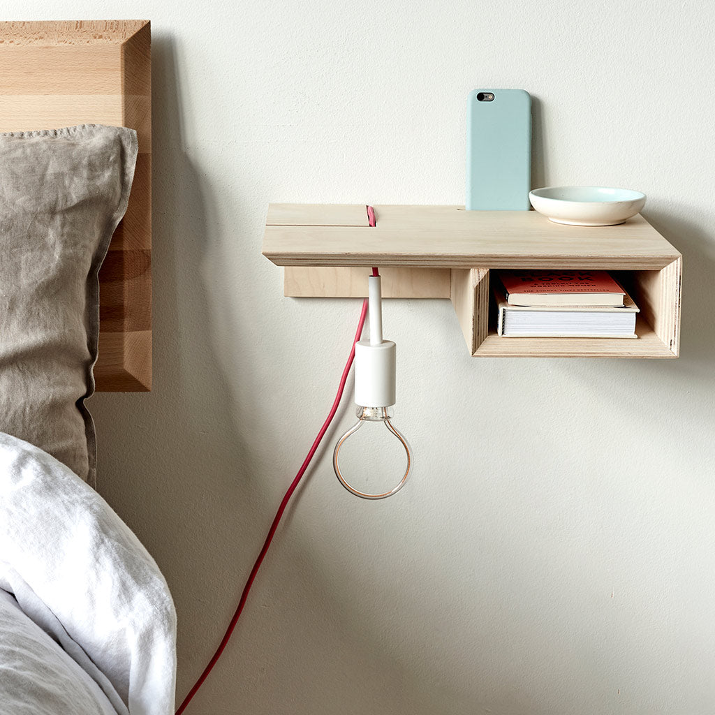 Plywood Floating Bedside Table - PAIR